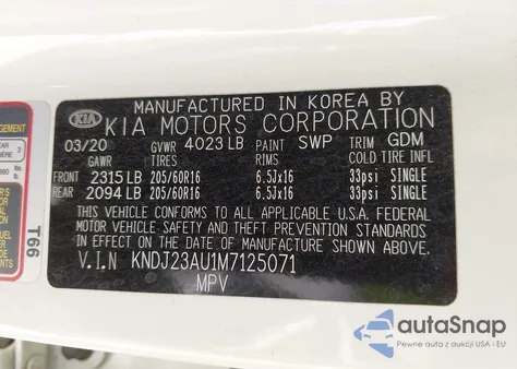 2021 Kia Soul Lx from USA, damaged, VIN KNDJ23AU1M7125071